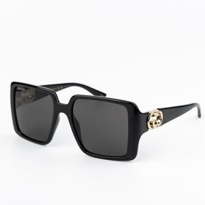 NEW Gucci GG1692S 001 Black Grey Square Women Sunglasses